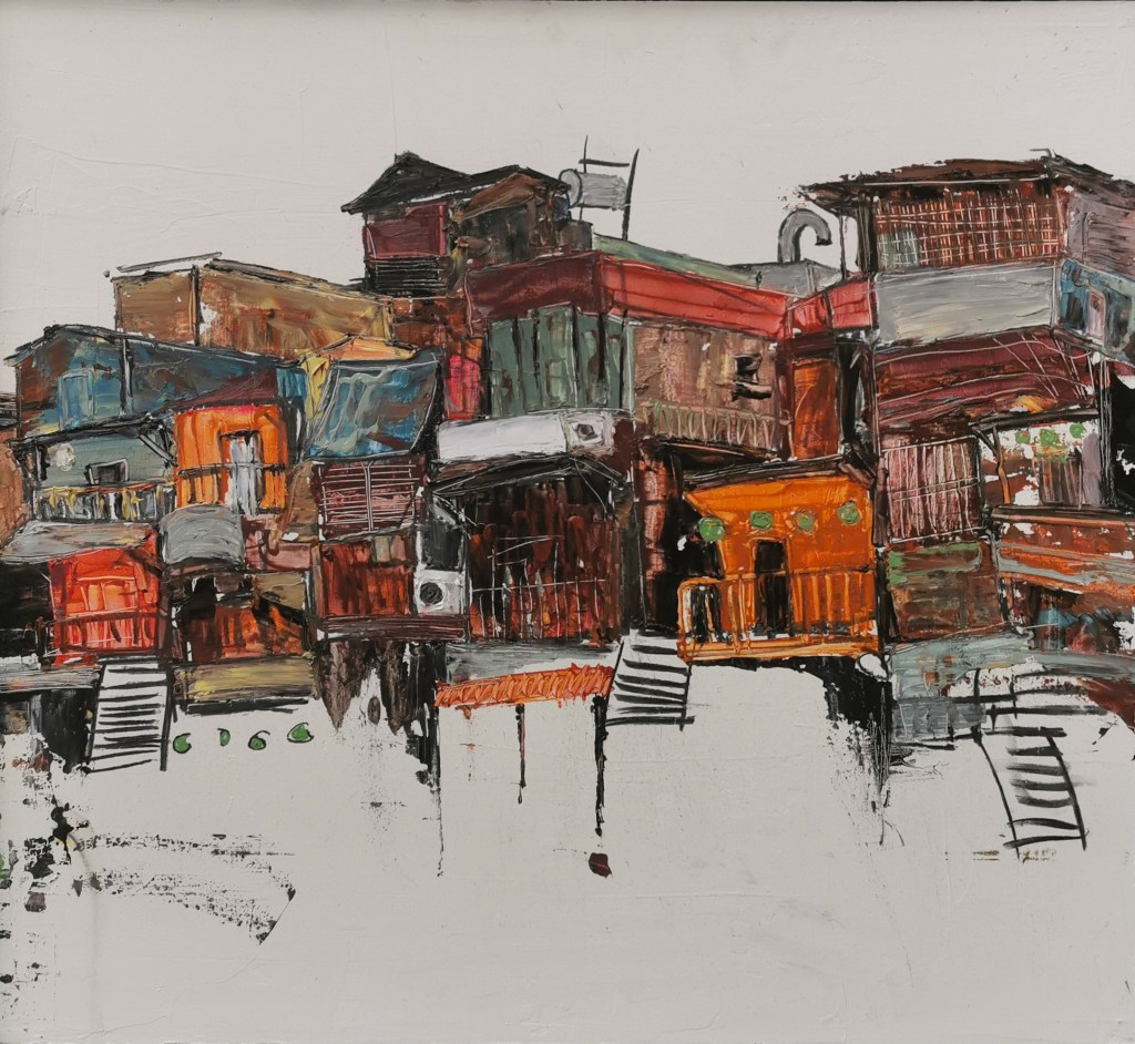 I fruttivendoli (Hanoi), 50x50cm, sold